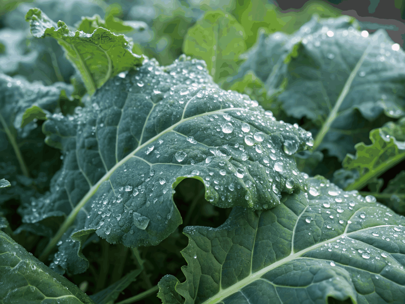 Freshly picked organic vegetables in morning light