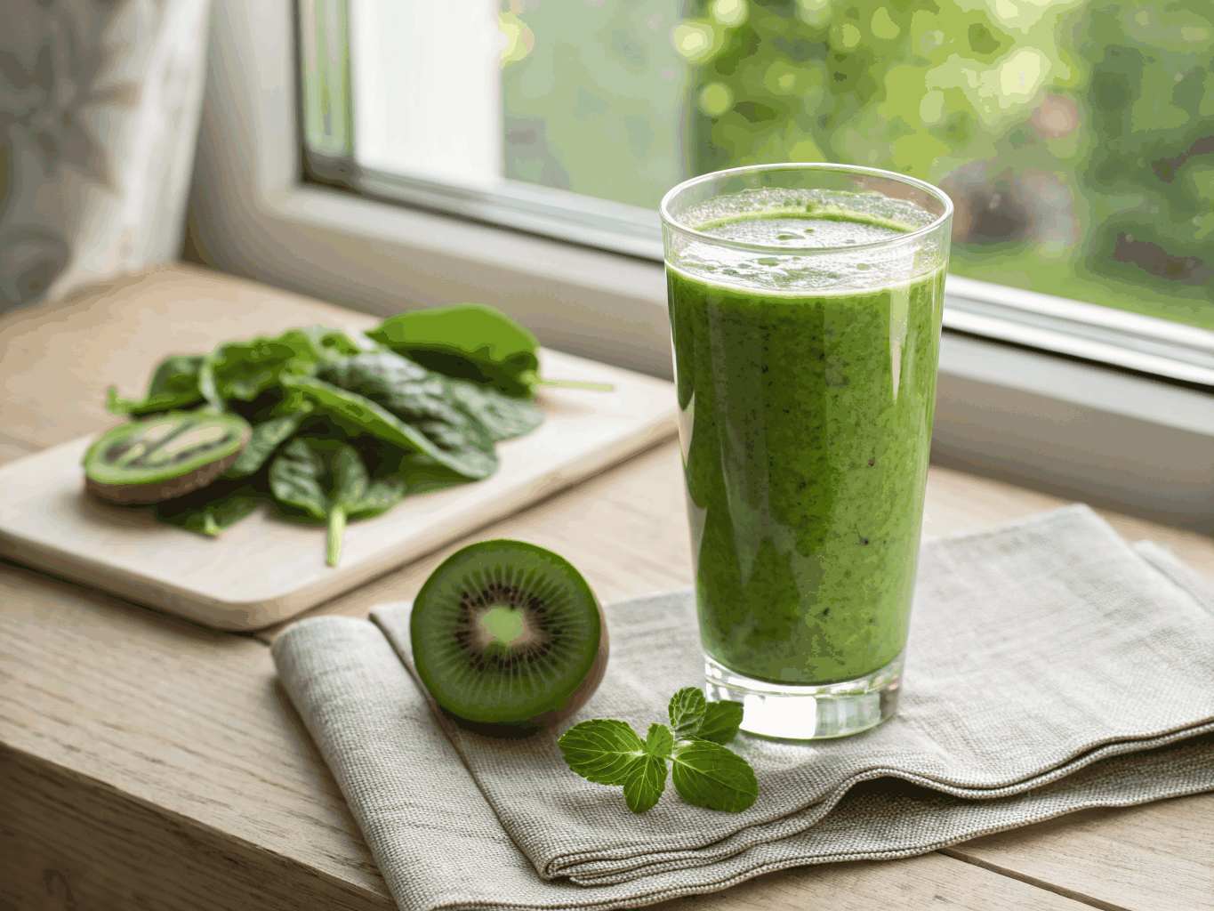 A collection of healthy drinks and wellness literature