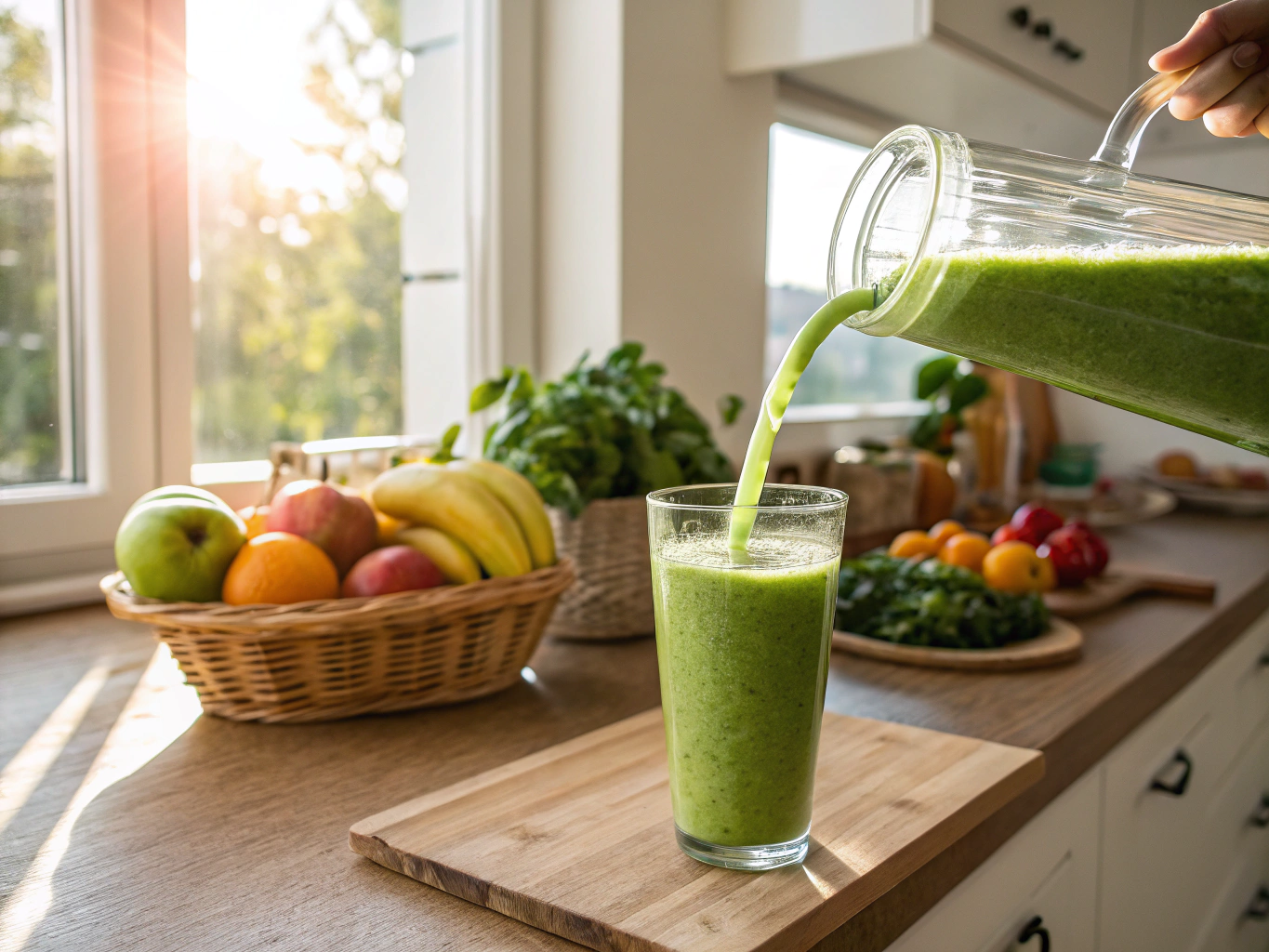 Preparation of a nutrient-dense green smoothie